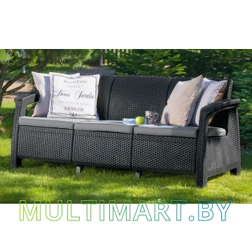 Садовый диван Keter Corfu II Love Seat Max (графит) картинка 3